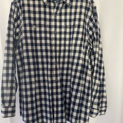 LL BEAN BUTTON DOWN COLLARD SHUET SIZE LARGE MENS 