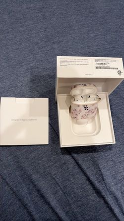 2nd generation Apple AirPods with floral case