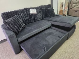 New Black Sectional pull out bed