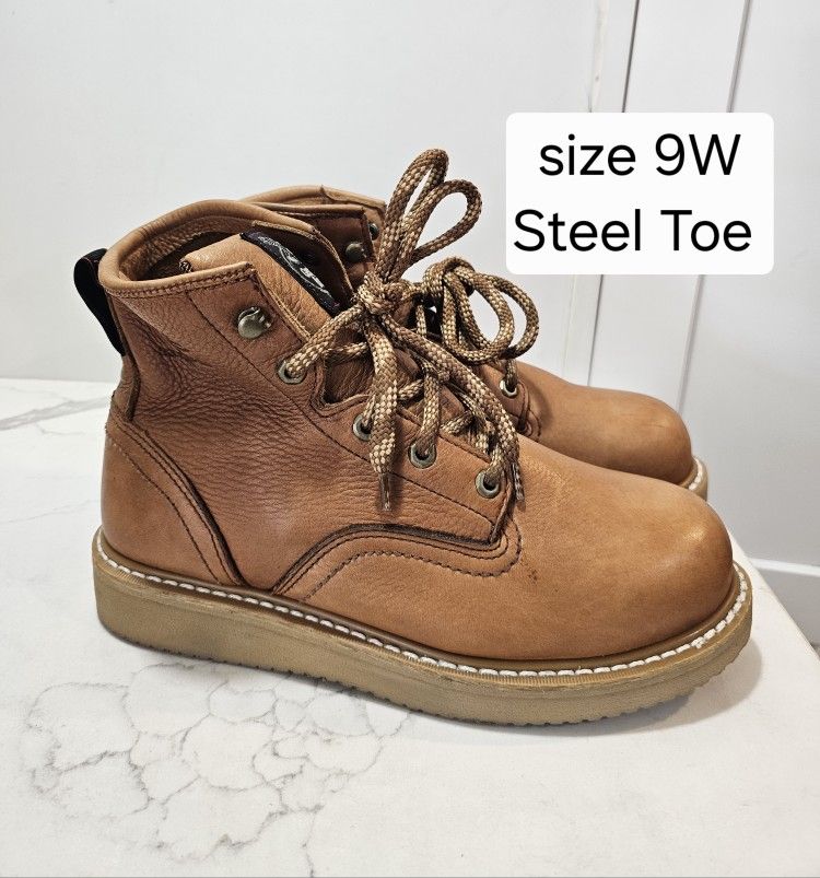 Georgia Steel Toe Work Boots Size 9w