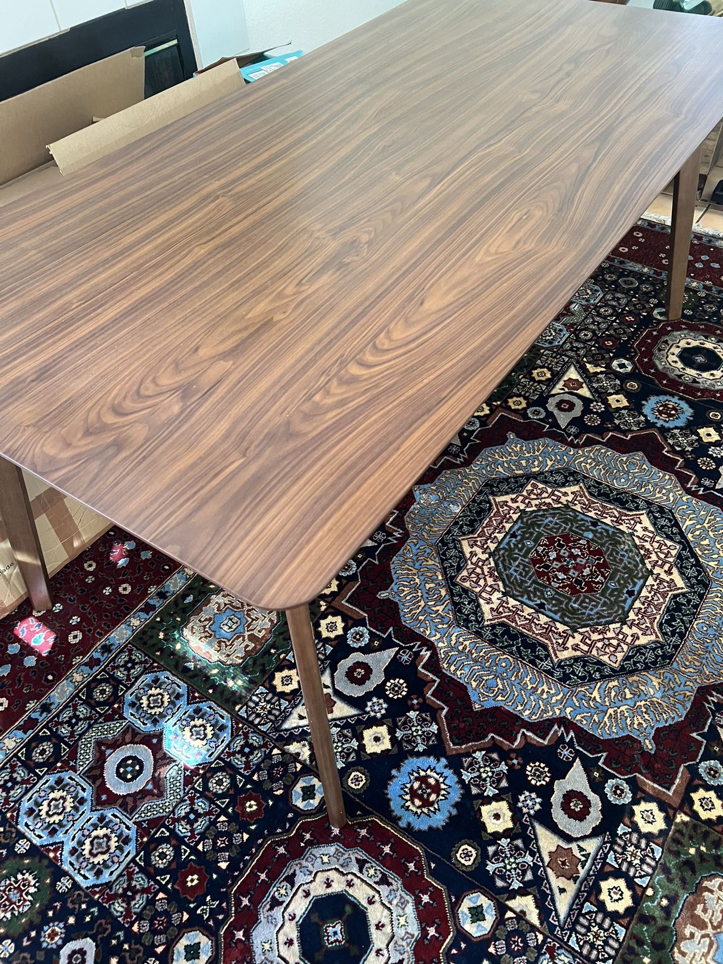 Brown Wood Dining Table