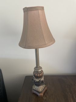 Bronze Table Lamp with Beige Shade