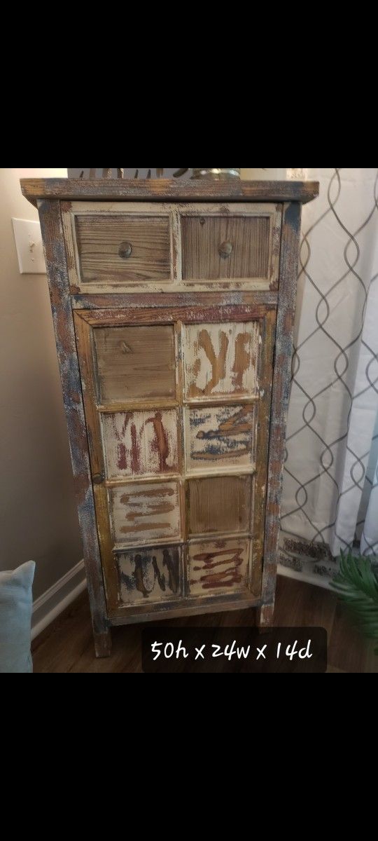 Distressed Wooden Cabinet