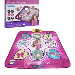 Dance Mixer Rhythm Step Play Mat - Dance Game Toy Gift for Kids Girls Boys - Dance Pad with LED Lights, Adjustable Volume, Built-in Music, 3 Challenge