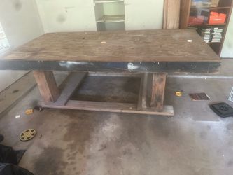 Heavy duty rolling work table very sturdy