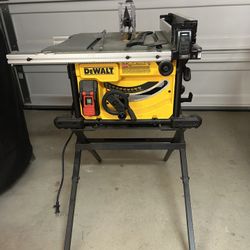 DEWALT Portable Table Saw with Stand
