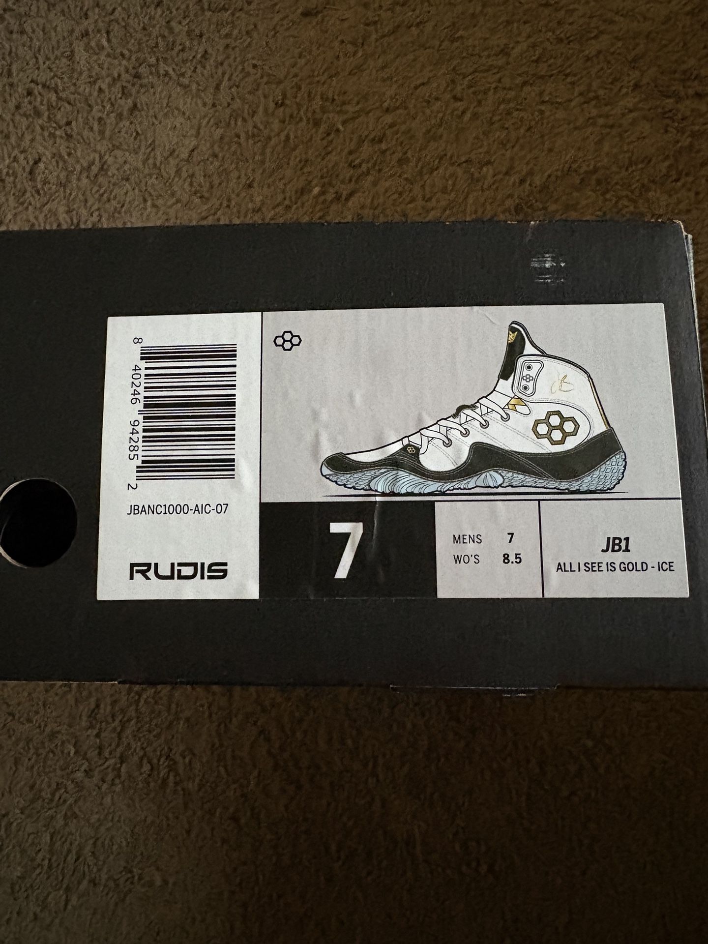 Rudias Wrestling Shoes Barley Worn With Box