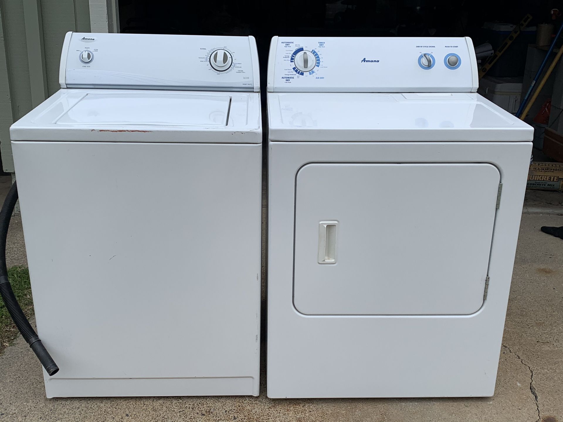 Amana washer dryer set