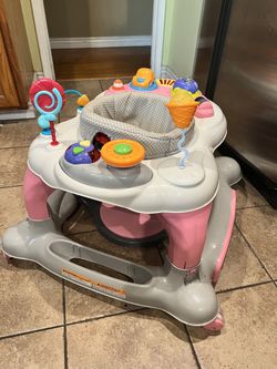 Baby Walker and Rocker with jumping board and feeding tray
