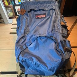 Vintage Jansport Old School Metal Frame Hiking Backpack in Good Condition