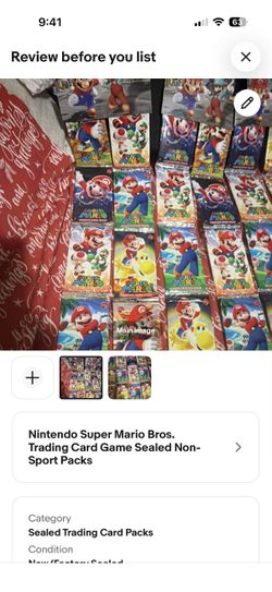 Mario Bros. Trading cards