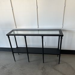 Black And Glass Console Table 