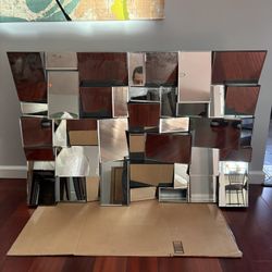 Z Gallerie "Omni" Multi-Faceted Modern Wall Mirror