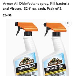 Disinfectant Spray— Armor All 32 Oz  2pk- New