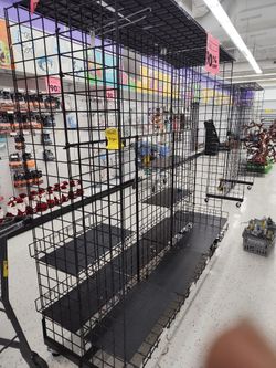 Grid Wall Shelves 
Color = Black
Size = 15-in x 24 in 
with 3 inch lip