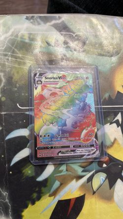 Rainbow snorlax vmax from the sword and shield set‼️ scratches are on card holder not the card‼️
