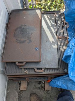 Cast iron cooking trays 12x24 in size