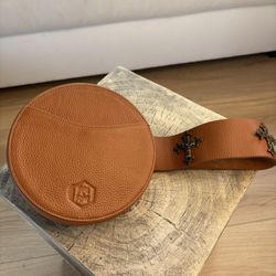 Authentic Born to Roam Round Leather Belt Bag / Waist Bag – Brown – Used, Good Condition