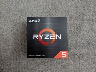 AMD Ryzen 5 5600 Series Processor with heatsink and fan