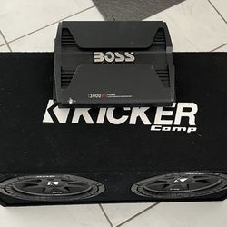 BOSS AMPLIFIER & KICKER SUBWOOFER /  $200 for both