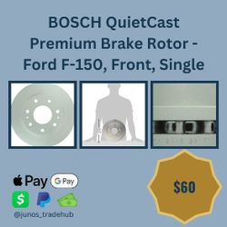 BOSCH QuietCast Premium Brake Rotor - Ford F-150, Front, Single