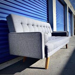 Gray Mid-Century Modern Sofa