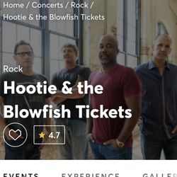 Two Tickets To Hootie And The Blowfish July 20th, White River 