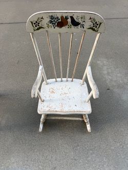 Vintage hand painted Kid rocking chair