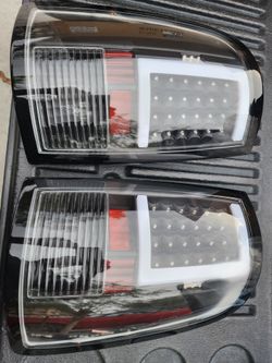 Dodged ram Tail Lights Pair Black Housing Clear Lens