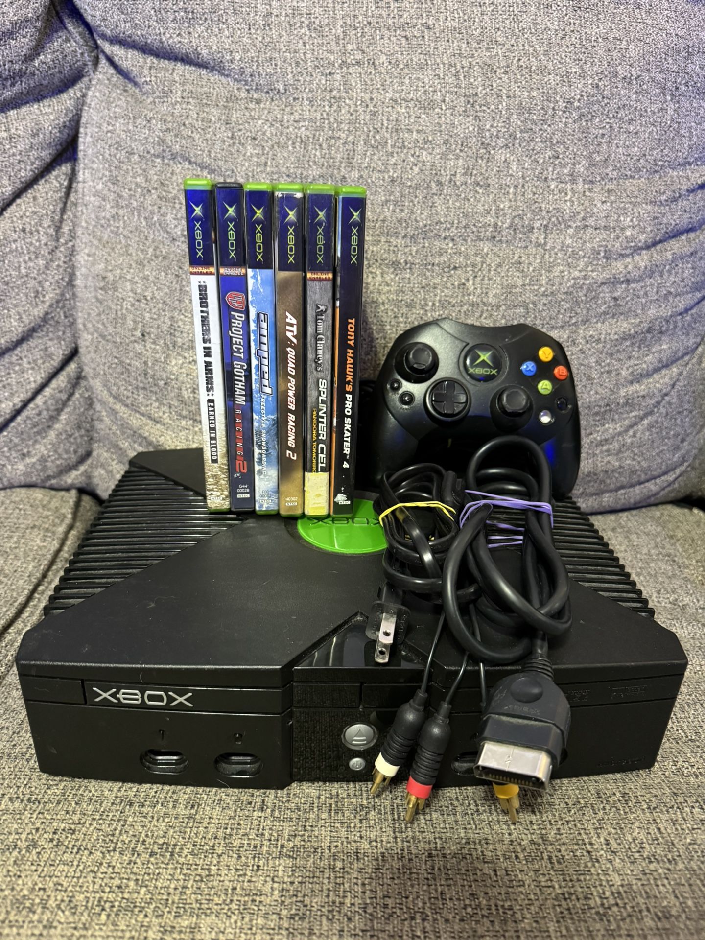 Original Xbox Console Bundle + Controller & 6 Games (Tested & Working)