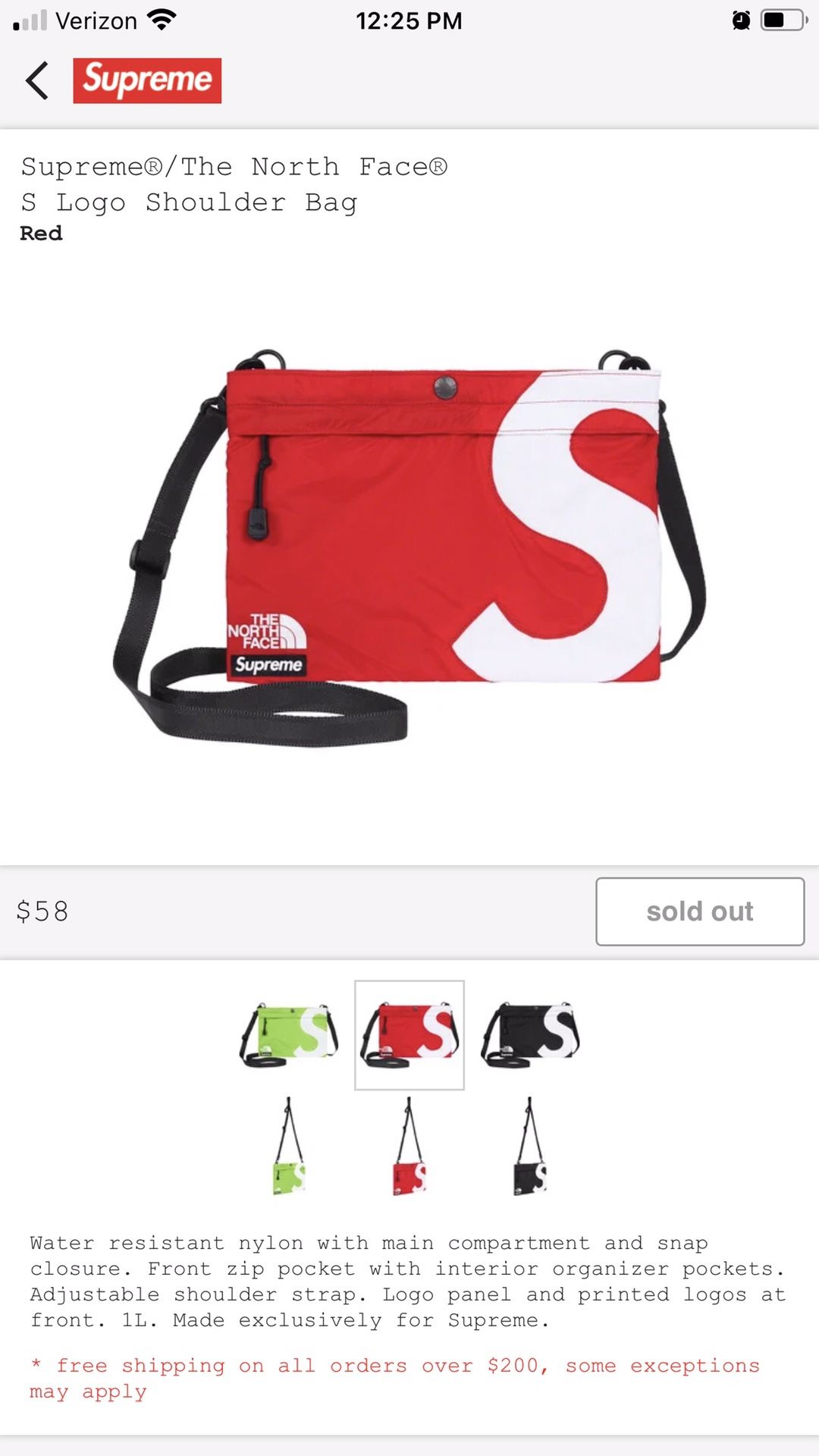 Supreme Logo Strap Shoulder Bag in Red