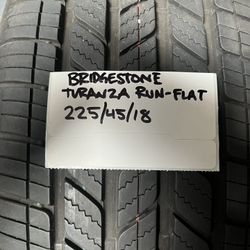 Full Set Of Bridgestone 225/45/18 Turanza LS100 RUN-FLATS, Tread 65%