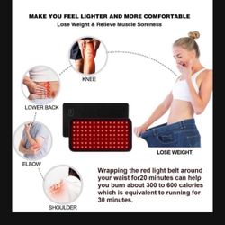 Red Light Therapy Belt, Infrared Light Therapy Device for Body, LED Flexible Wearable Wrap, with Timer for Back Shoulder Waist Muscle Pain Relief Weig