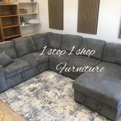 Weekend Sales‼️sectional Sofa, Sleeper With Storage & Carpet All Brand New 
