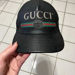 Gucci Logo Print Baseball Cap