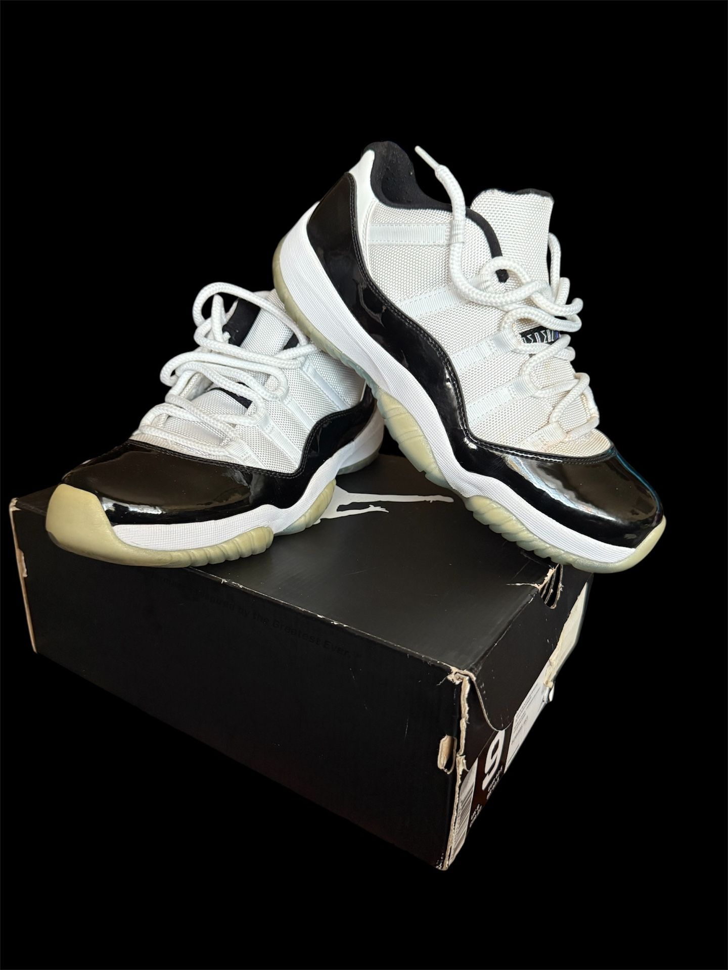 AIR JORDAN 11 RETRO WHITE/BLACK-DARK CONCORD BLANC/NOIR-CONCUK