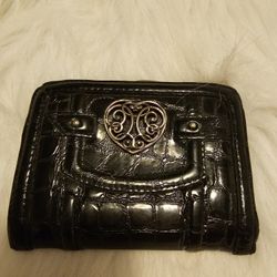 BRIGHTON CROC EMBOSSED LEATHER WALLET USED