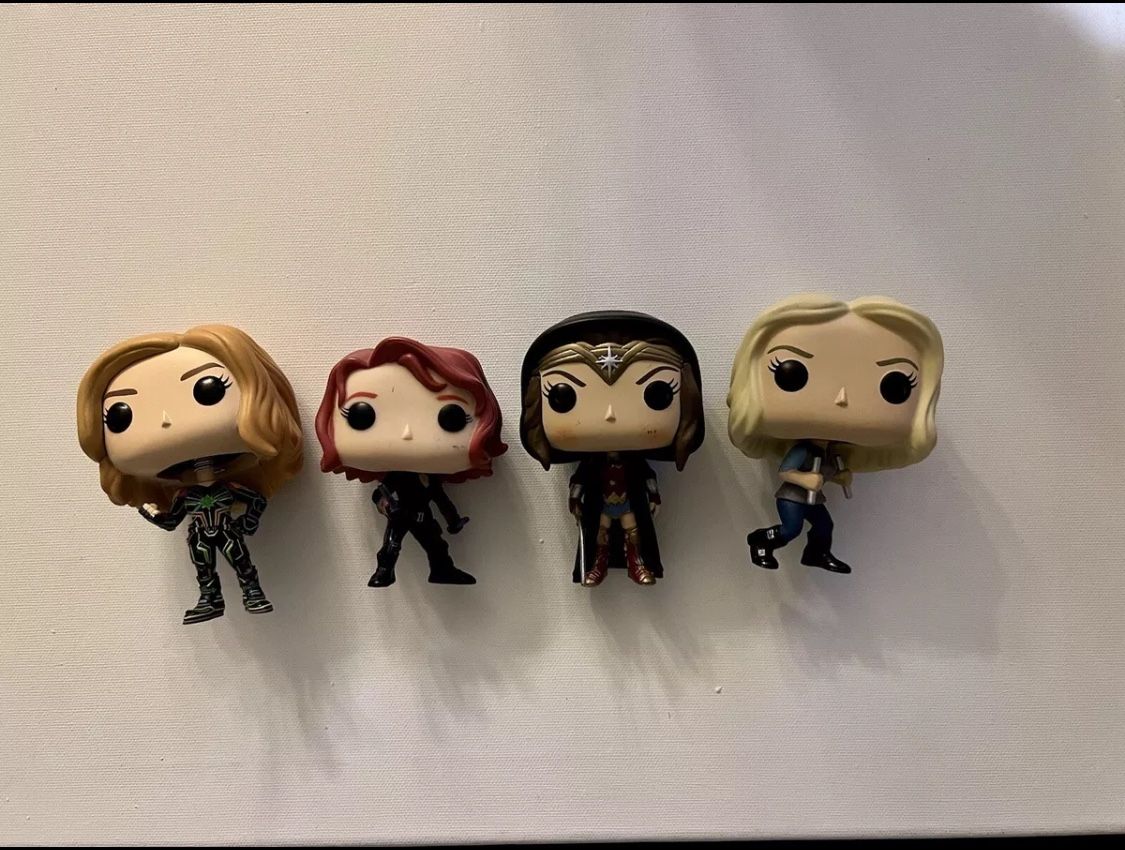 Funko POP! Marvel: Captain America BLACK WIDOW Wonder Woman Captain Marvel Lot