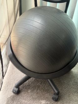 Bosu ball chair with locking wheels