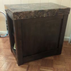 Marble too End Table Made With Real Wood