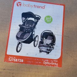 Baby Trend Pathway 35 Jogger Travel System, Optic Grey, Stroller and Baby/Infant Car Seat Combo