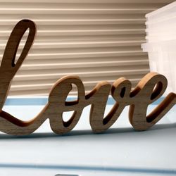 Wood Love Sign 