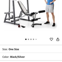 Marcy Pro Deluxe Cage System with Weightlifting Bench All-in-One Home Gym Equipment