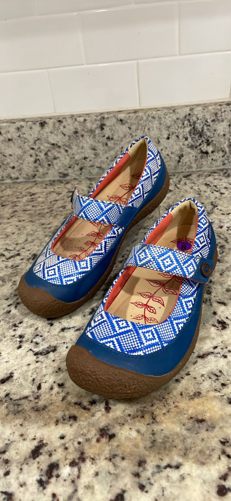 Keen Mary Jane Slip-On Shoes Women’s Size 8 Blue White