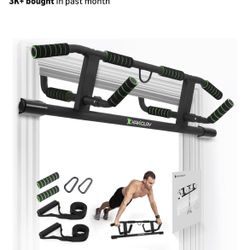 2026 Upgrade Multi-Grip Pull Up Bar with Smart Larger Hooks Technology - USA Original Patent, Designed, Shipped, Warranty