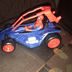 Spider Man With Racing Car