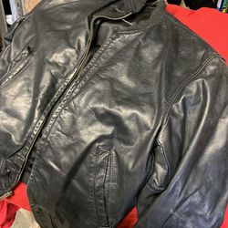 2 real leather jackets , 1 brown & 1black,small men’s size 36 , $10 Each or $15 for both
