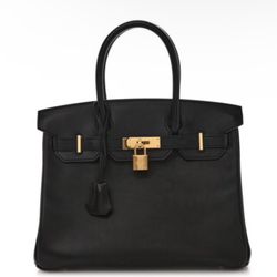 Hermes Birkin 30 bag black with gold hardware