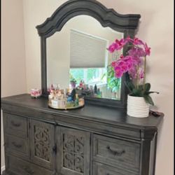 Bellamy Dresser In Charcoal + Mirror