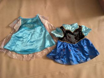 Disney Frozen Elsa and Anna Build-a-Bear Dresses